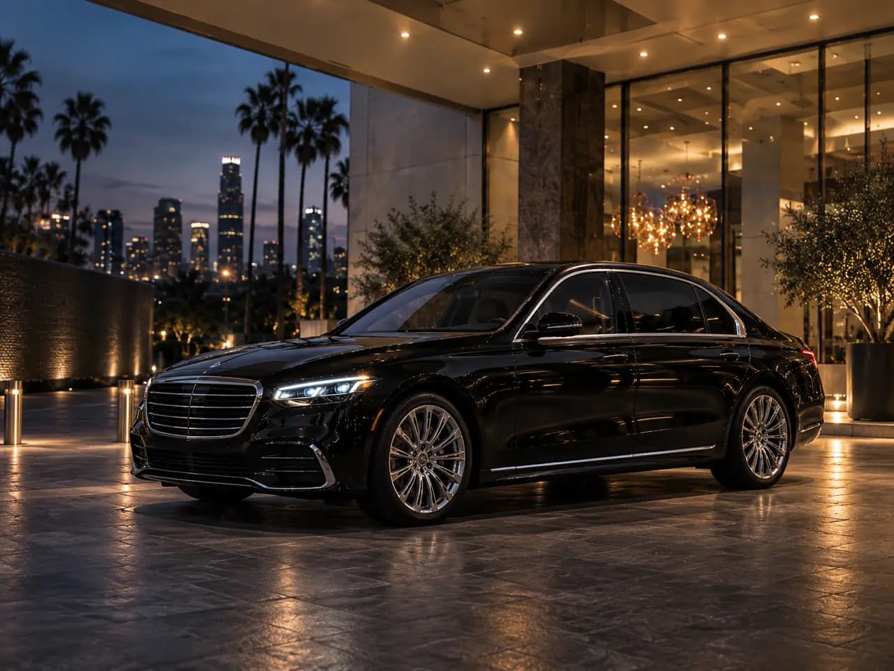 Black executive sedan